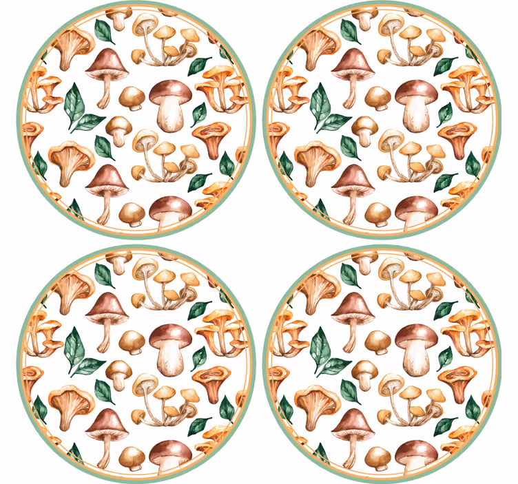 Sottobicchieri frikis elementi a tema fungo - TenStickers