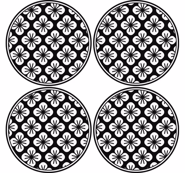 Sottobicchieri superficie texturizzata botanica - TenStickers