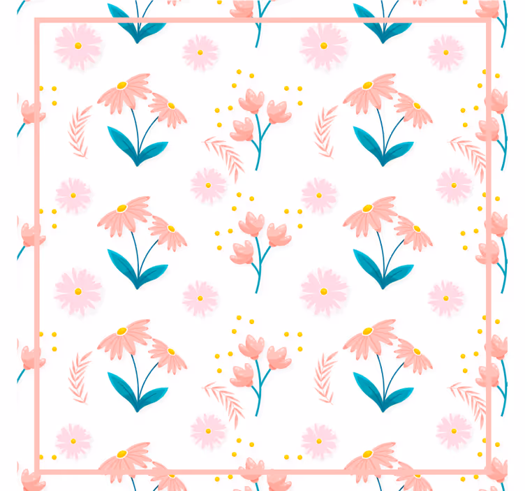 Sottobicchieri design a motivo floreale - TenStickers