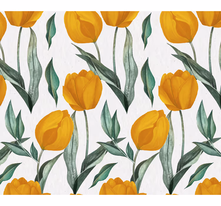 Sottobicchieri con motivo tulipano giallo - TenStickers