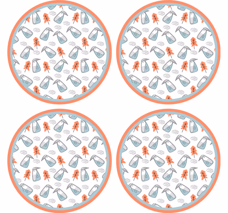 Sottobicchieri frikis motivo foglia originale - TenStickers