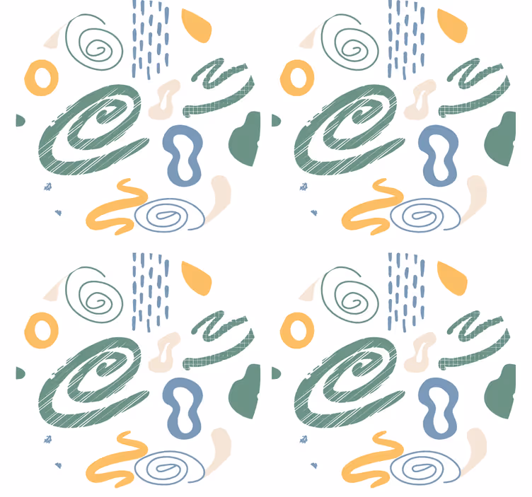 Sottobicchieri motivi astratti a vortice - TenStickers