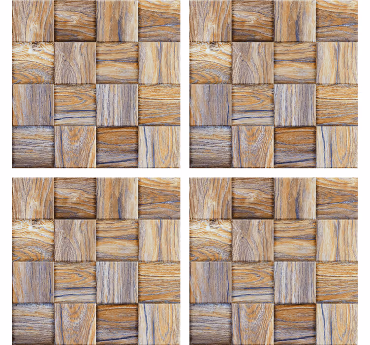 Sottobicchieri motivo legno intrecciato - TenStickers