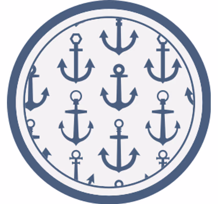 Sottobicchieri motivo ancora nautica - TenStickers