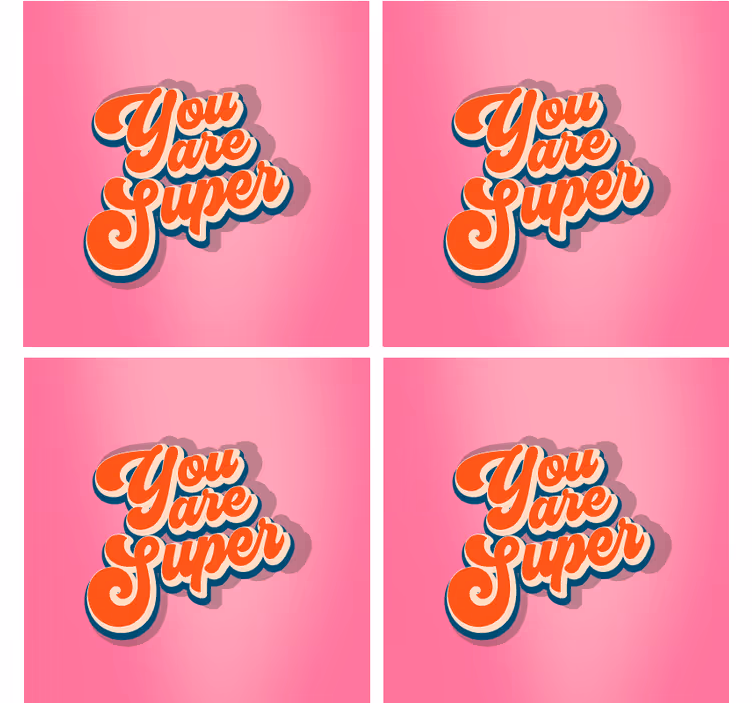 Sottobicchieri con frase design motivazionale - TenStickers