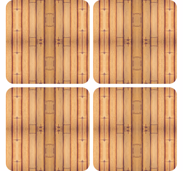 Sottobicchieri superficie texturizzata in bamboo - TenStickers