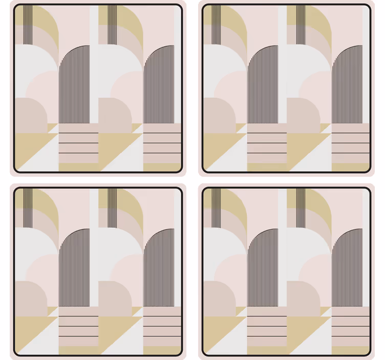 Sottobicchieri moderno a motivi geometrici - TenStickers