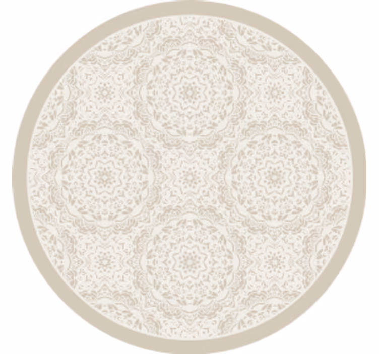 Sottobicchieri superficie rotonda decorata intricata - TenStickers