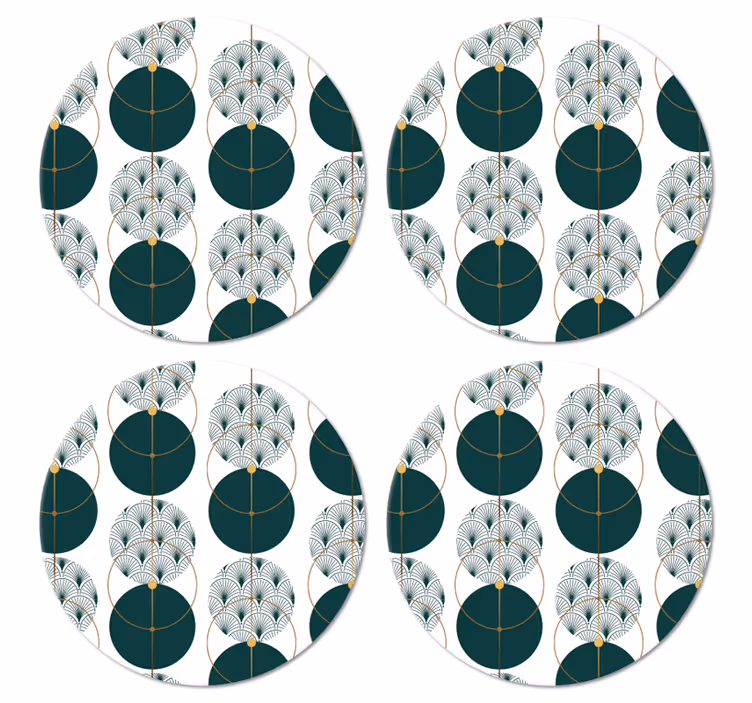 Sottobicchiere  personalizzato moderno Geo arte in stile glamour - TenStickers