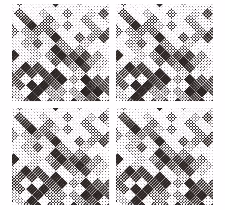 Sottobicchieri motivo a punti geometrici - TenStickers