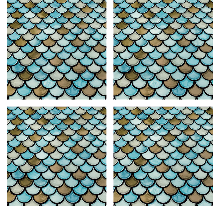 Sottobicchieri effetto strati scallopati - TenStickers