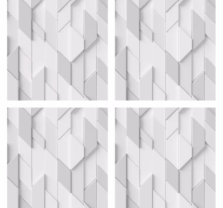 Sottobicchieri con motivo in rilievo geometrico - TenStickers
