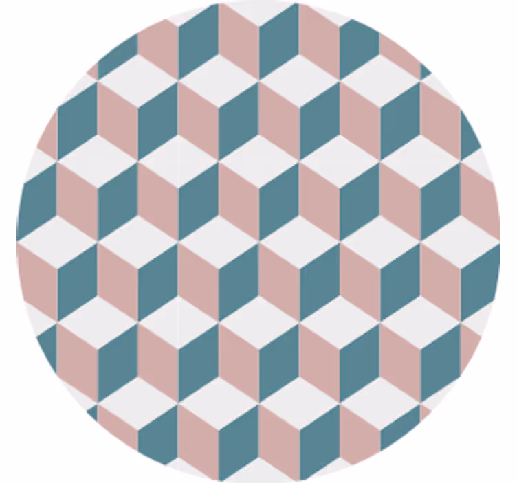 Sottobicchieri motivo cubico geometrico - TenStickers