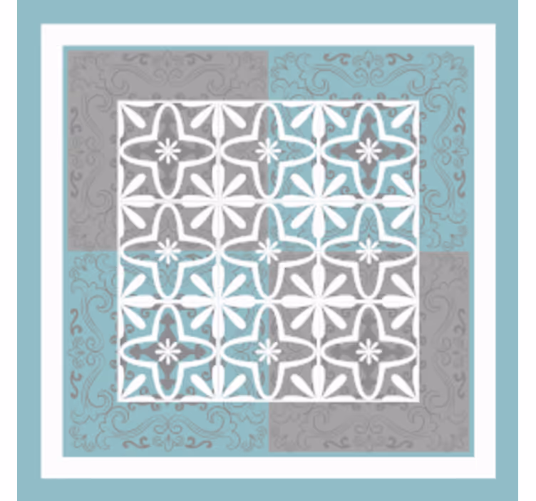 Sottobicchieri piastrelle emblema botanico dettagliato - TenStickers