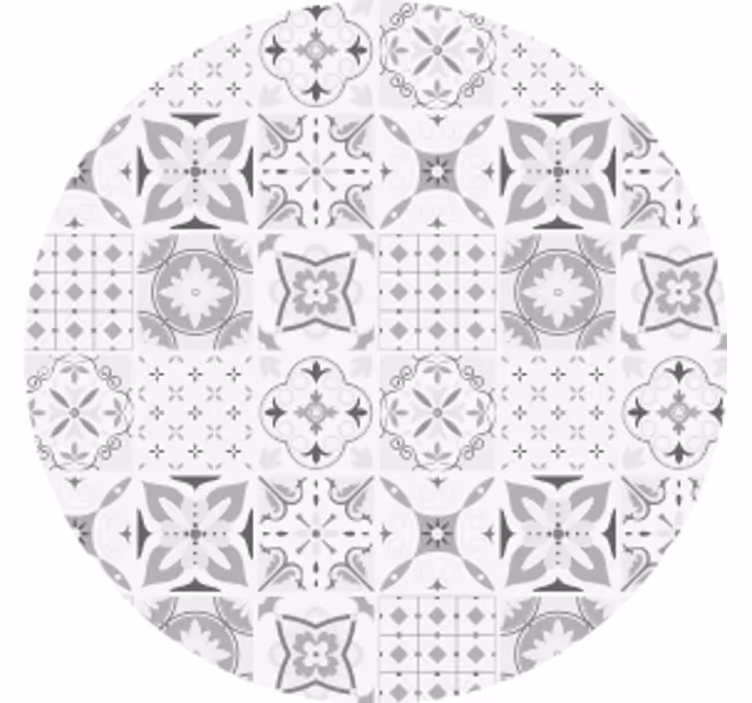 Sottobicchieri composizione floreale geometrica - TenStickers