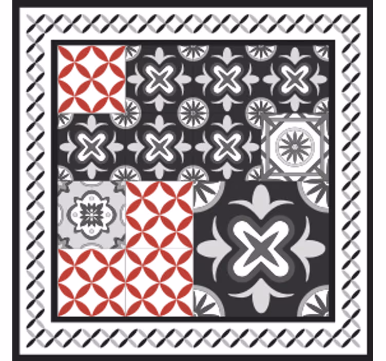 Sottobicchieri collage di motivi geometrici - TenStickers