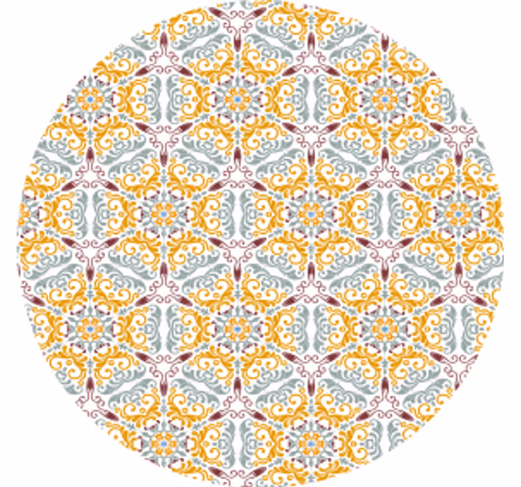 Sottobicchieri composizione di fiori intricati - TenStickers