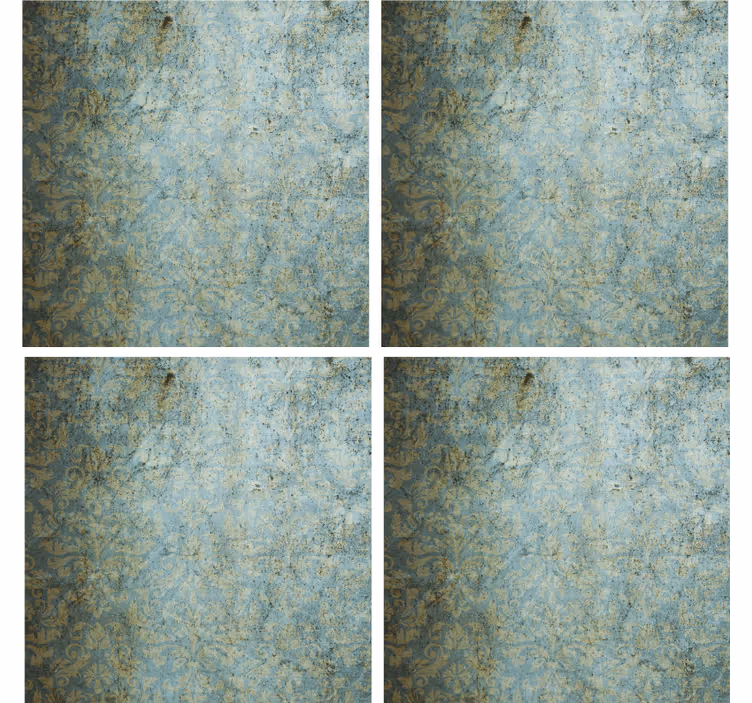 Sottobicchieri motivo blu invecchiato - TenStickers