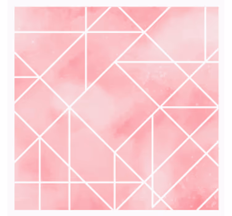 Sottobicchieri motivo geometrico rosa - TenStickers