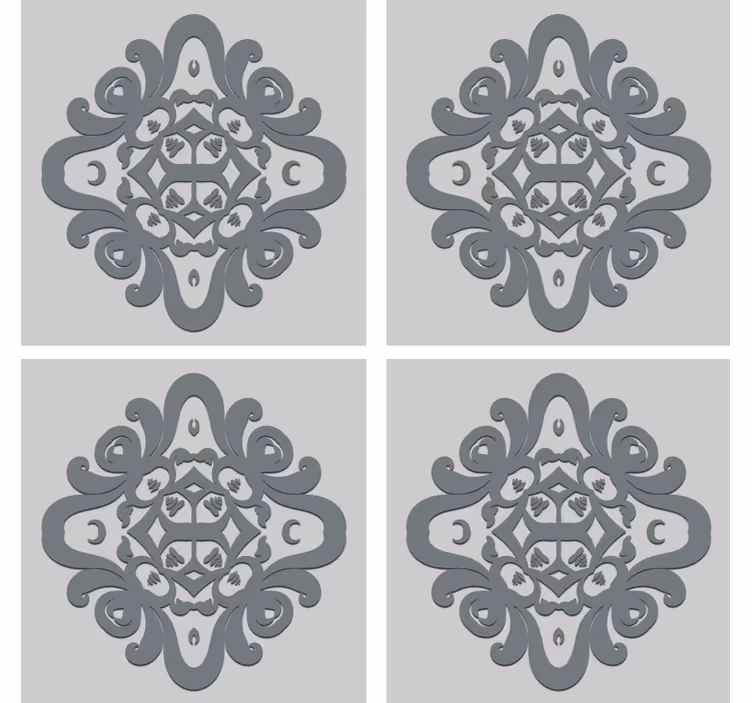 Sottobicchieri motivo a disegni intricati - TenStickers
