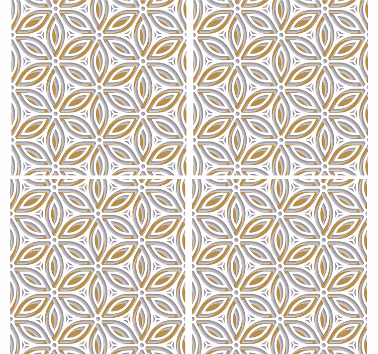 Sottobicchieri elemento floreale intricato - TenStickers