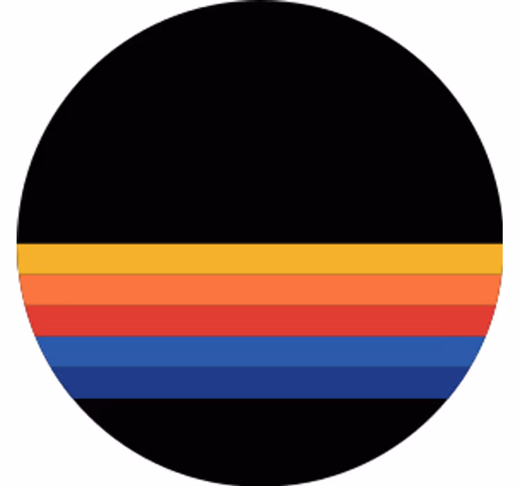 Sottobicchieri motivo circolare a righe colorate - TenStickers