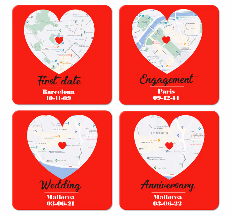 Sottobicchiere momenti e luoghi speciali - TenStickers