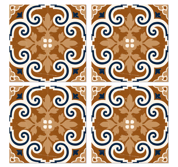 Sottobicchiere motivo floreale - TenStickers