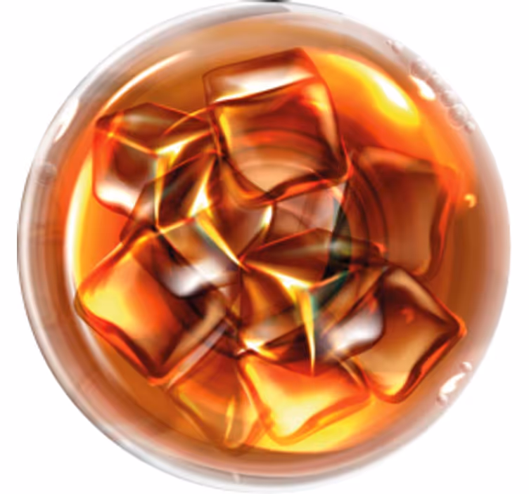 Sottobicchieri Decorativi in Vinile bicchiere di whisky - TenStickers