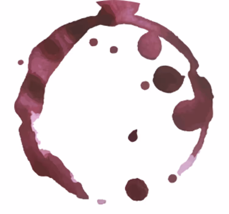 Sottobicchieri decorativi in vinile macchie di vino - TenStickers