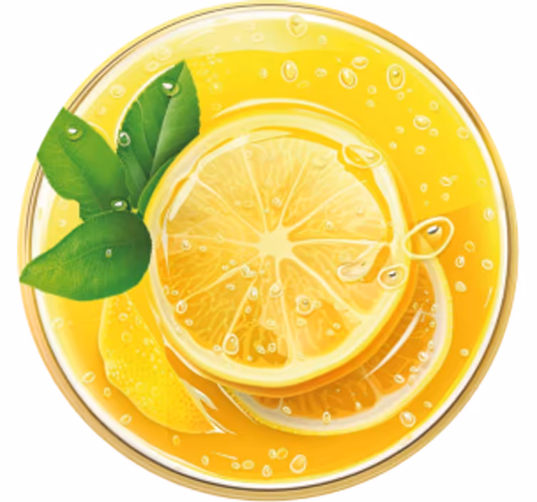 Sottobicchieri Decorativi in Vinile limonata - TenStickers