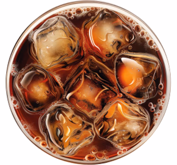 Sottobicchieri Decorativi in Vinile bevanda alla cola - TenStickers