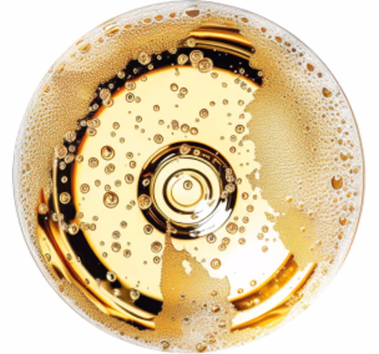 Sottobicchieri Decorativi in Vinile champagne - TenStickers