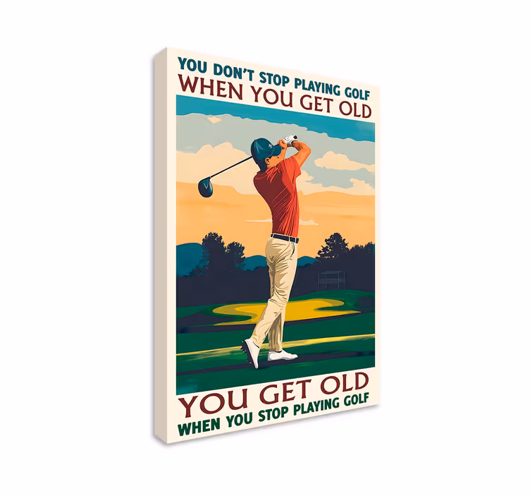 Quadri sportivi giocare a golf - TenStickers