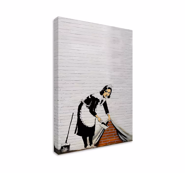Dipinto arte donna delle pulizie - TenStickers