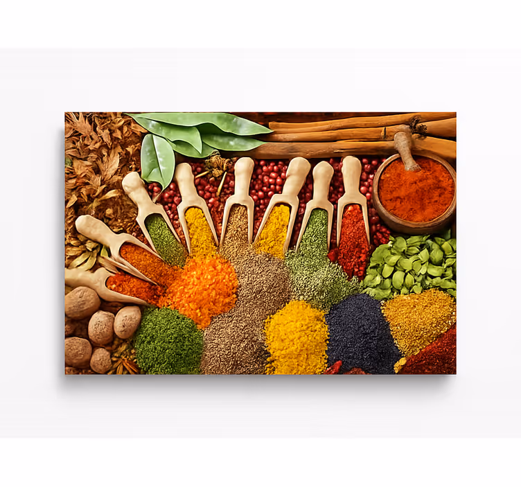 Quadro cucina design realistico di spezie - TenStickers