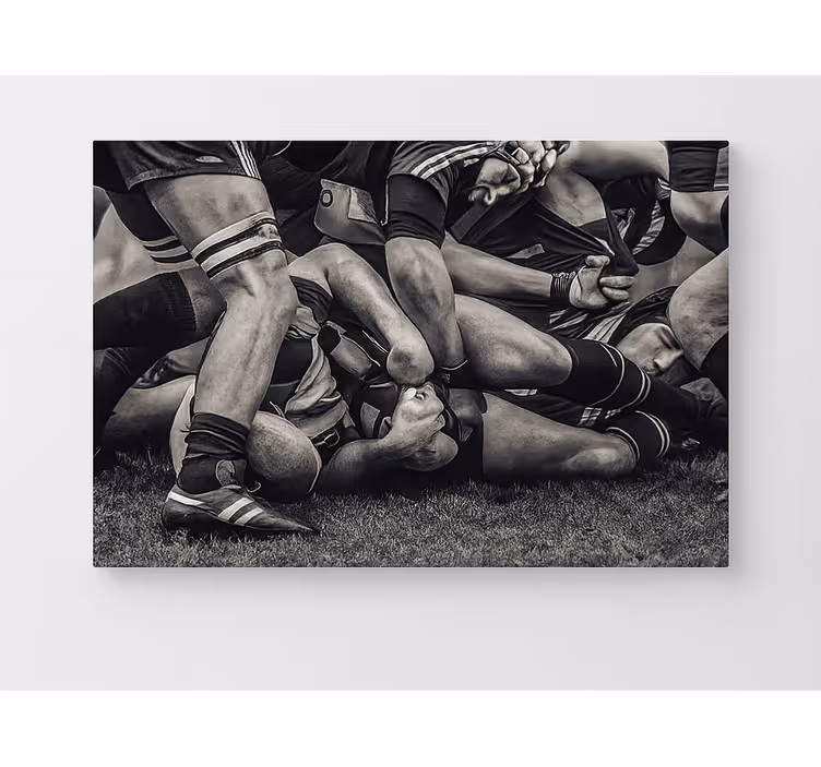 Dipinto arte giocatori di rugby - TenStickers