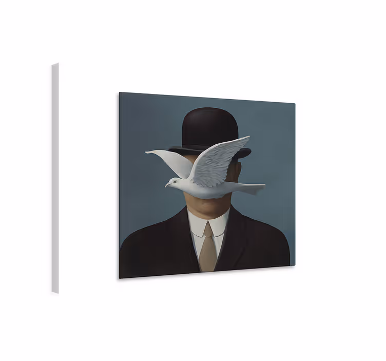 Dipinto arte uomo con bombetta - TenStickers