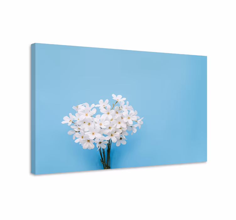 Quadro blu sfondo blu jazmin - TenStickers