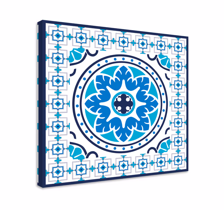 Quadro blu piastrelle blu - TenStickers
