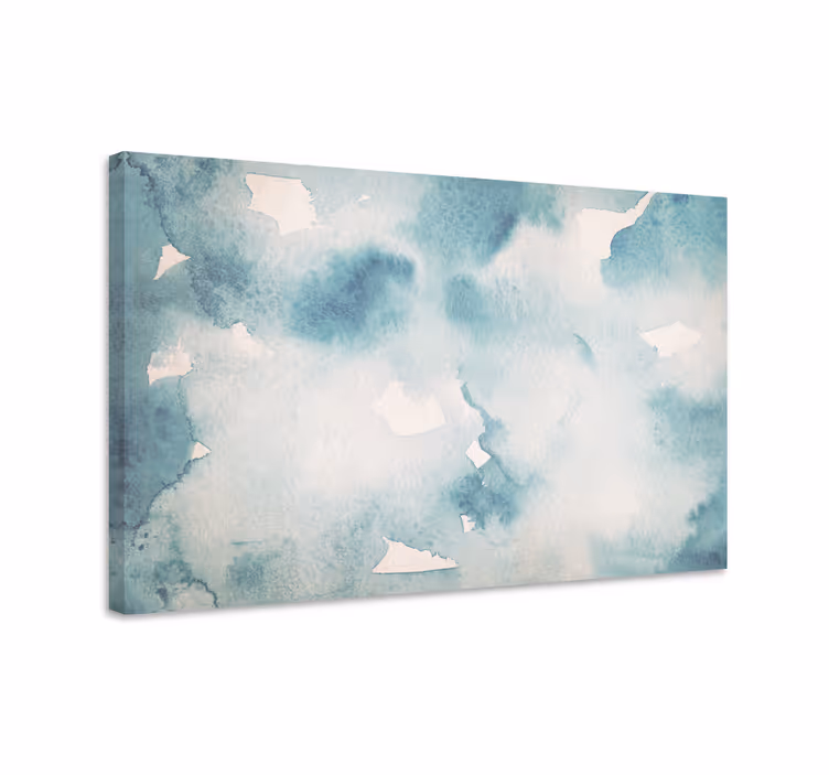 Quadro blu onde blu in stile japandi - TenStickers
