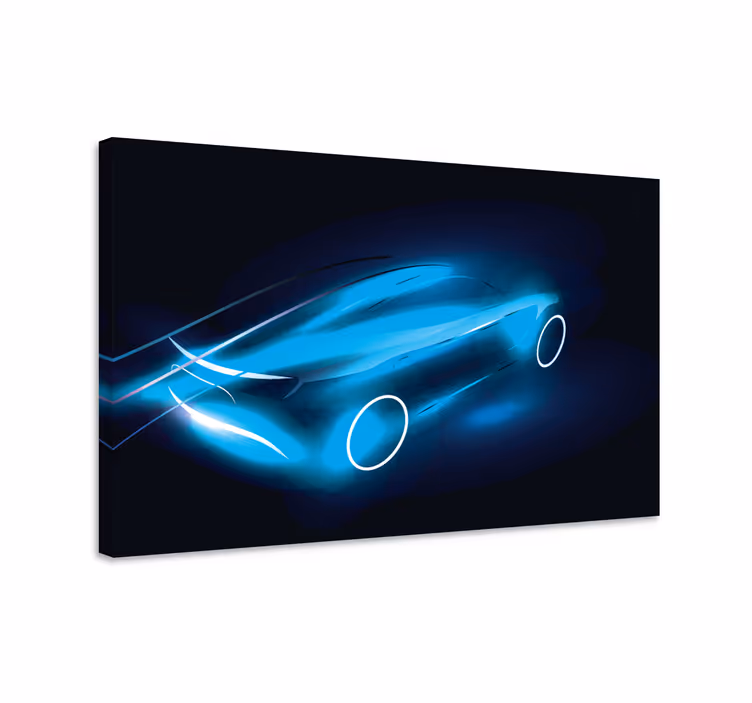 Quadro blu scheletro bolide - TenStickers