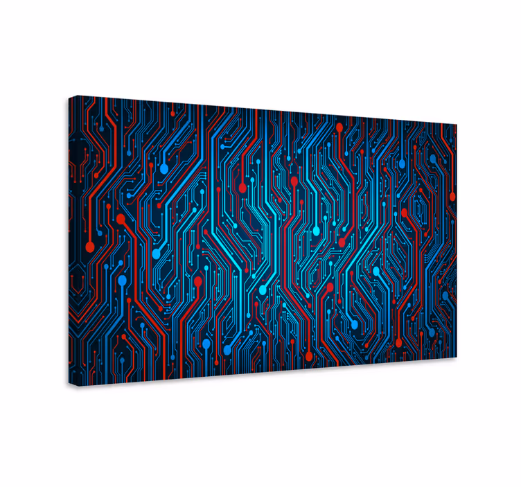 Quadro blu circuito elettrico - TenStickers