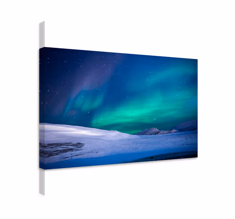 Quadro blu aurora boreale - TenStickers