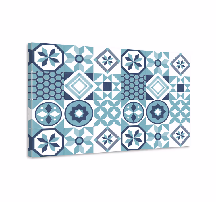 Quadro blu ornamenti blu scuro - TenStickers