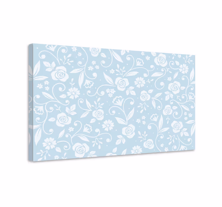 Quadro blu ornamento fiore blu - TenStickers
