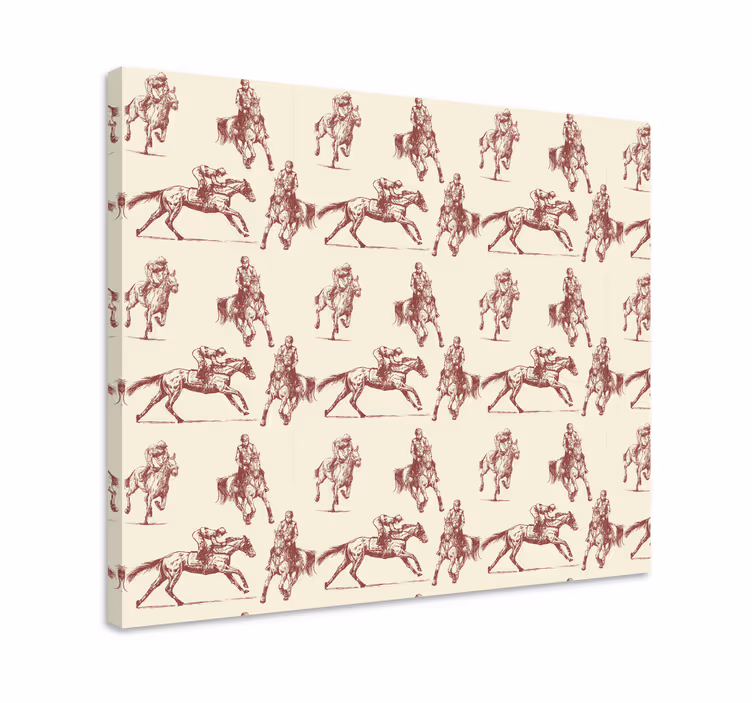 Quadro con cavallo motivo beige e marrone - TenStickers