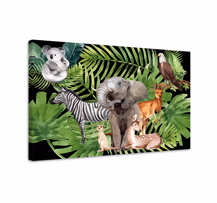Quadro con elefanti regno degli animali - TenStickers