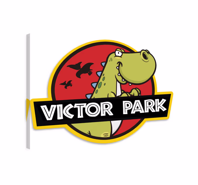 Dipinto dinosauri emblema dinosauro personalizzabile - TenStickers