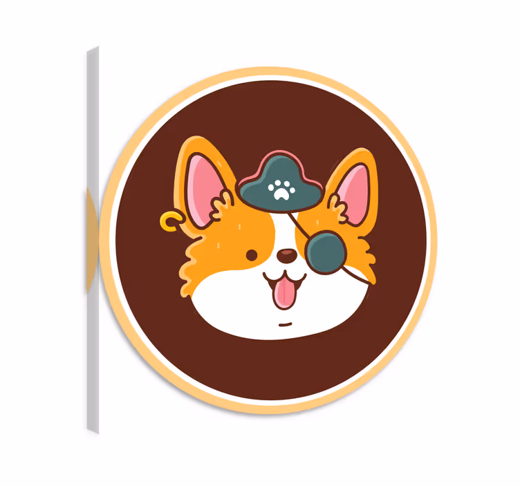 Quadro gatto cane con benda all'occhio - TenStickers